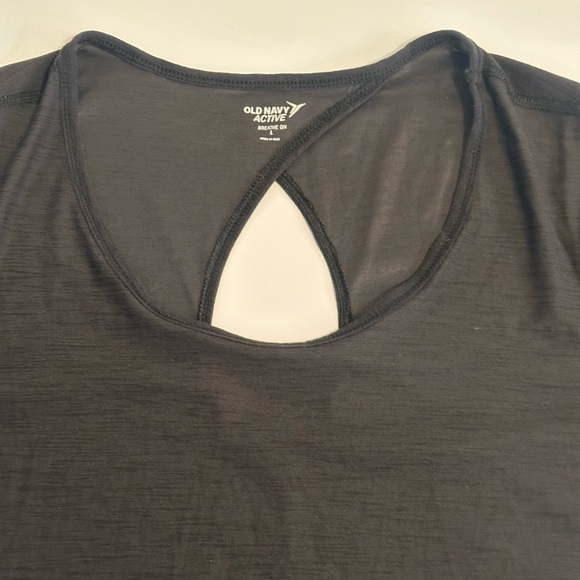 Old Navy Active Black Short Sleeve Top - Picture 4 of 7